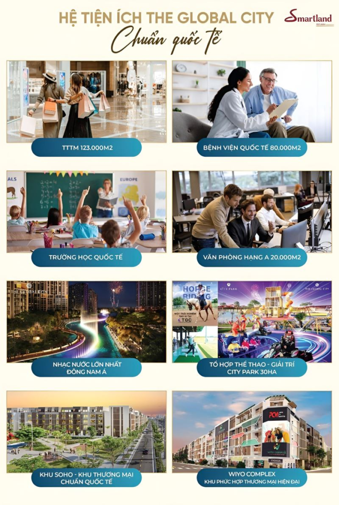 Masteri Park Place Global City được thừa hưởng hệ tiện ích của khu đại đô thị.